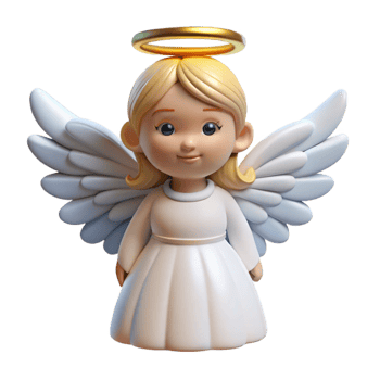 magnificent contemporary Angel, divine messenger, feathered wings, halo professional png