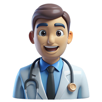 dramatic contemporary Doctor wearing a stethoscope, high resolution png