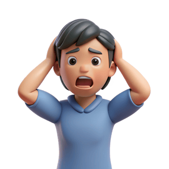 wonderful minimalist Frustrated person pulling their hair, exclusive png