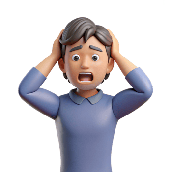 vibrant traditional Frustrated person pulling their hair, detailed png
