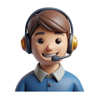 wonderful vintage Smiling customer service representative with a headset, original png