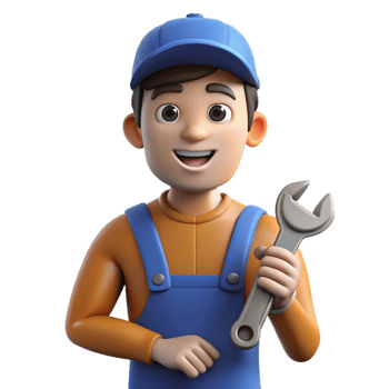 extraordinary vintage Proud mechanic with a wrench, premium png