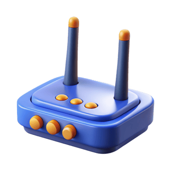 magnificent classic Wireless router with antennas high resolution png