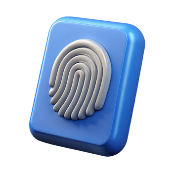 beautiful minimalist Biometric fingerprint scanner exclusive png