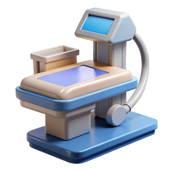 dramatic modern Medical scanning machine premium png