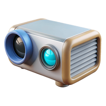 dramatic vintage Projector projecting an image premium png