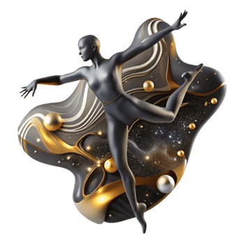 magnificent minimalist Modern Dance Group Cutout with High Contrast Lighting detailed png