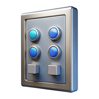 vibrant minimalist Elevator button panel, premium png