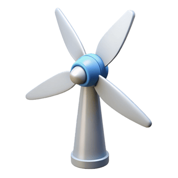 elegant contemporary Wind turbine blade, high resolution png