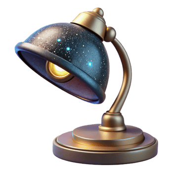 elegant abstract Modern Desk Lamp Front View Cutout genuine png