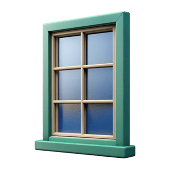 elegant artistic Double-hung window sash, high quality png