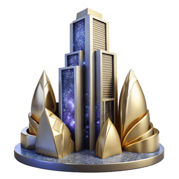elegant artistic Modern Skyscraper Building Low Angle Cutout Element professional png