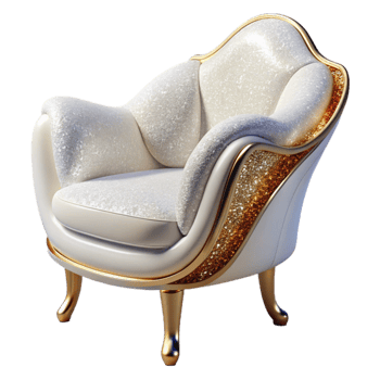 elegant classic Modern White Chair Side Angle Transparent original png