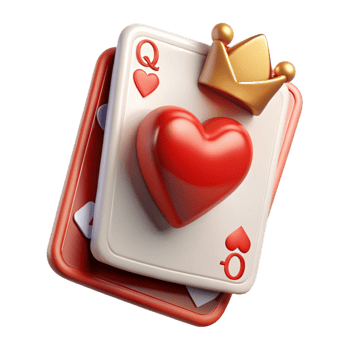 wonderful rustic A single playing card, the Queen of Hearts, 4K png