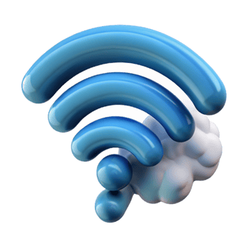 vibrant creative A wifi symbol made of smoke, exclusive png