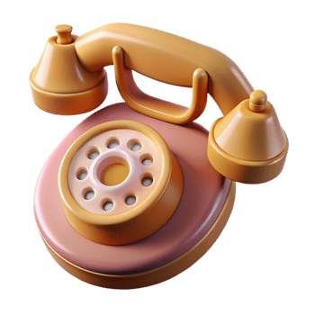 vibrant artistic A vintage telephone handset, detailed png