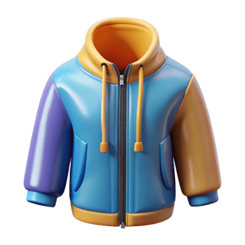 dramatic classic A zipper, half-zipped, professional png