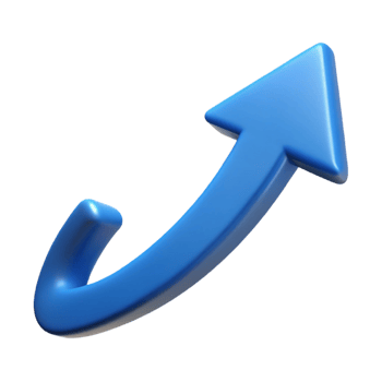 vibrant vintage A single, stylized arrow pointing upwards with a dynamic trail 4K png