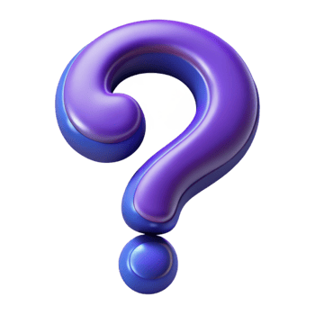 wonderful rustic A single, stylized question mark with a swirling design exclusive png