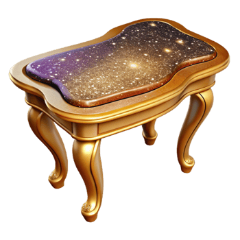 elegant contemporary Old Wooden Table Side View Isolated Element high resolution png
