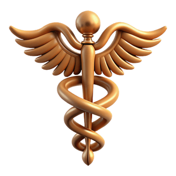 vibrant traditional Caduceus, staff of Hermes, symbolic representation, detailed png