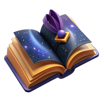 stunning modern Open Book Perspective View Cutout with Bookmark premium png