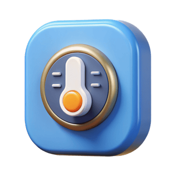 vibrant creative A smart thermostat with energy-saving features premium png