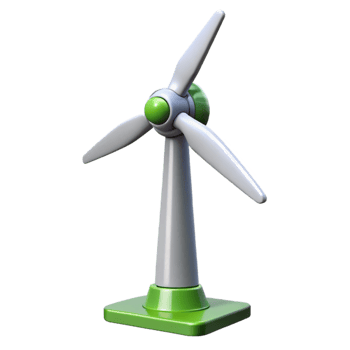 impressive contemporary A wind turbine generating clean energy authentic png
