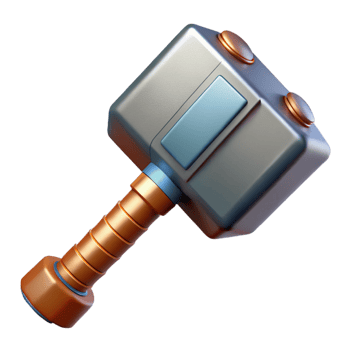 beautiful classic Thor's hammer, Mjolnir, exclusive png
