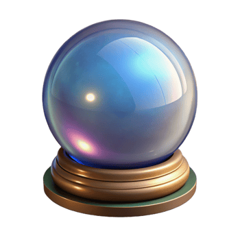 wonderful modern Crystal ball, mystical orb, 4K png