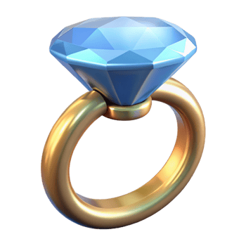 dramatic artistic A diamond ring with a large, sparkling stone, detailed png
