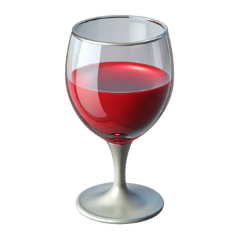 magnificent abstract A glass of red wine, half full, premium png