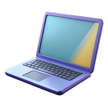 wonderful classic A laptop computer with the screen open, genuine png