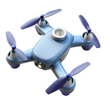 wonderful vintage A drone with four propellers, high quality png