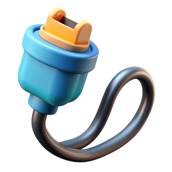 vibrant rustic An electric car charging cable, high quality png