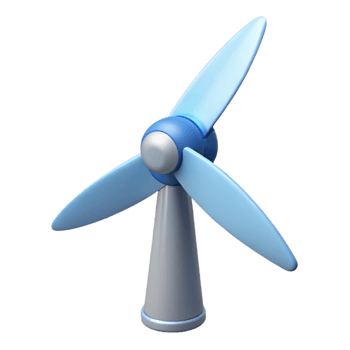 vibrant modern A wind turbine blade, authentic png