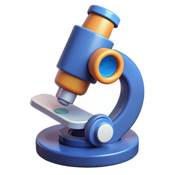 elegant modern A microscope with a high-powered lens, detailed png