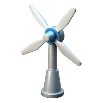 stunning minimalist Wind turbine blade rotating professional png