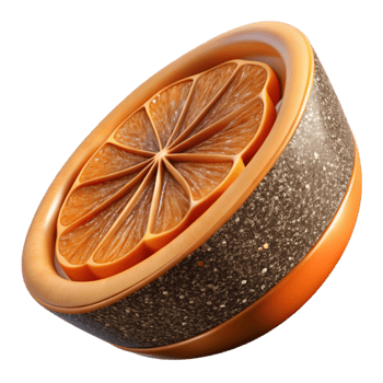 wonderful abstract Orange Slice Cross Section Isolated with Texture Detail authentic png