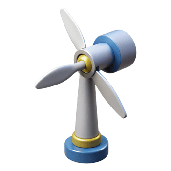impressive abstract Wind turbine with nacelle and rotor genuine png