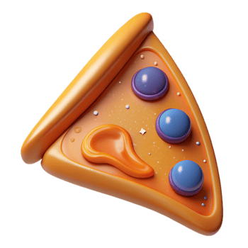 magnificent vintage Orange Slice of Pizza Isolated on Transparent Background professional png