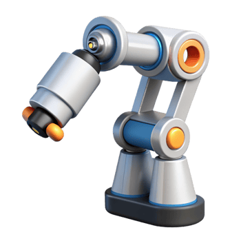 beautiful rustic Robot arm with multiple joints premium png