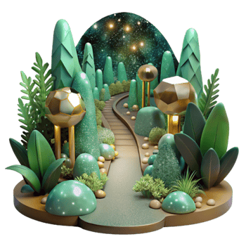 magnificent vintage Overgrown Forest Path Cutout with Soft Green Hues authentic png