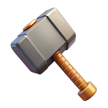 impressive creative Thor's Hammer, Mjolnir, Norse mythology, high resolution png