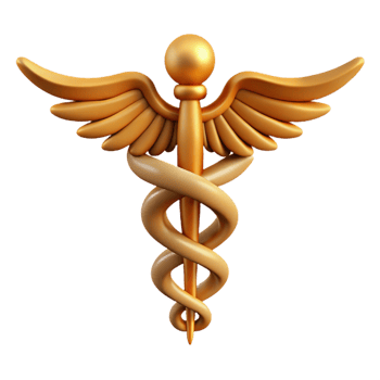 extraordinary minimalist Caduceus, Hermes' staff, medical symbol, original png