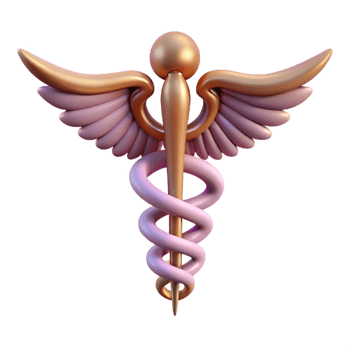 impressive classic Caduceus, Hermes' staff, medical symbol, high resolution png