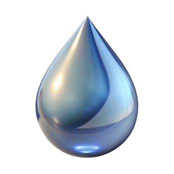 serene modern A raindrop, abstract and transparent 4K png
