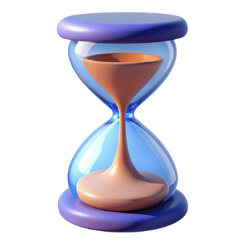 dramatic creative A hourglass, time passing, abstract representation detailed png