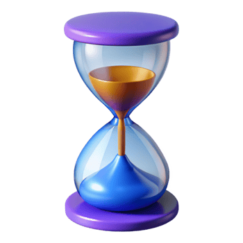 wonderful creative A hourglass, time passing, abstract representation detailed png