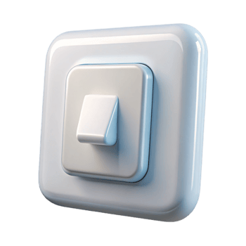 dramatic modern Light switch, white genuine png